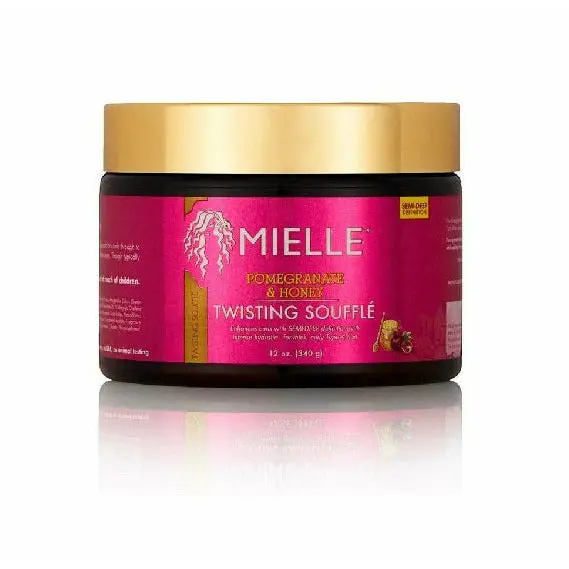 Mielle Pomegranate & Honey Twisting Soufflé – Lightweight Cream for Smooth, Defined Twists (12 oz)