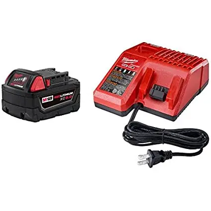 Milwaukee M18 REDLITHIUM XC5.0 Starter Kit – Includes Two Batteries & Charger