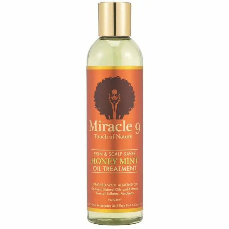 MIRACLE 9 Skin & Scalp Saver Honey Mint Oil Treatment – Soothing Relief 8 oz