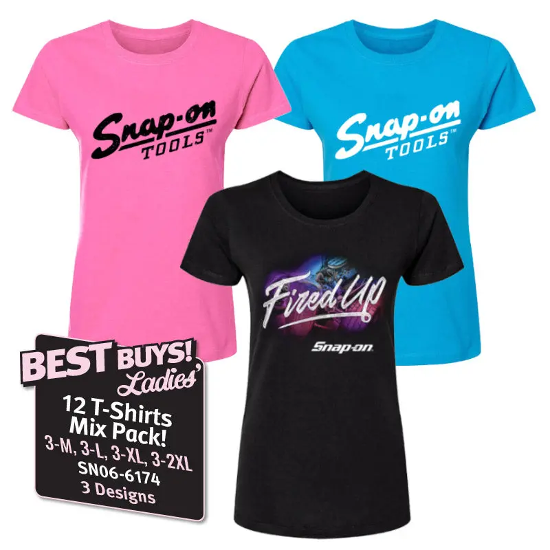 Mixed Styles Women’s Short-Sleeve T-Shirt Pack – 12 Units