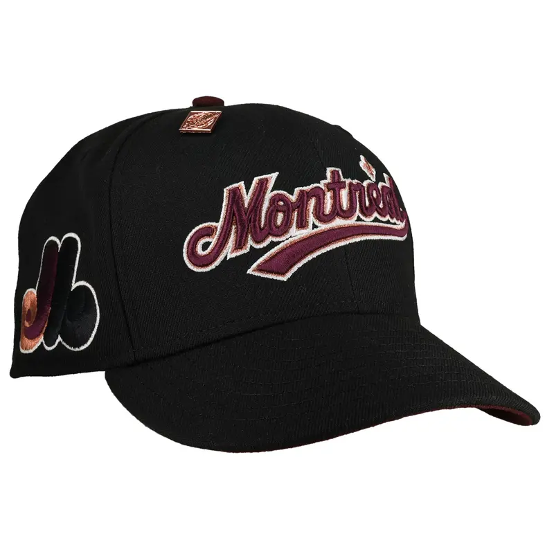 Montreal Expos Vintage Black & Maroon Script 59Fifty Fitted Cap