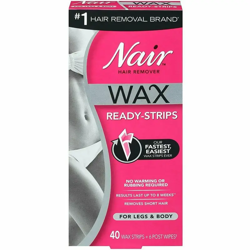 Nair Ready-to-Use Hair Removal Wax Strips – 40 Count Gentle Formula