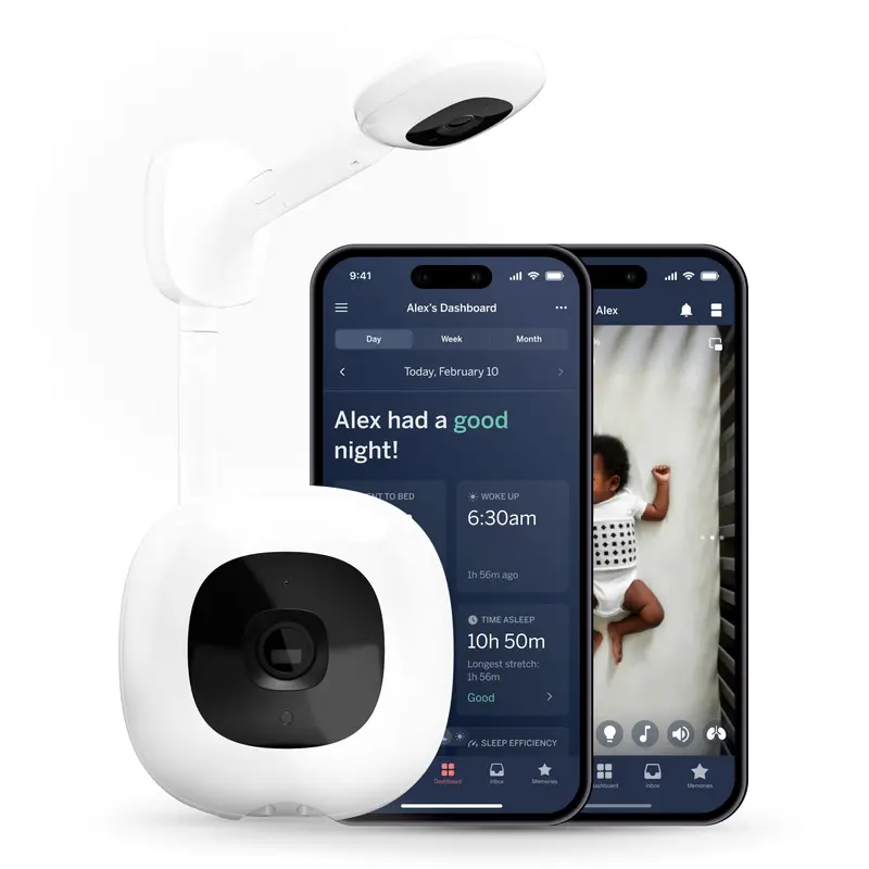 Nanit Pro Smart Baby Monitor with Wall Mount – Matte White