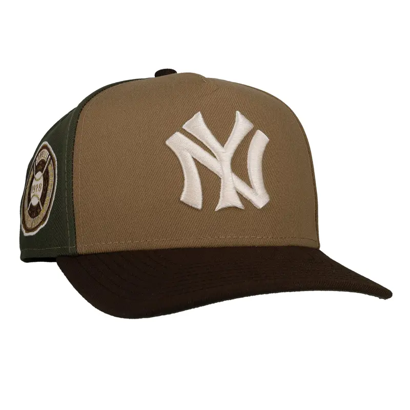 New York Yankees 1928 World Series Snapback – Olive and Tan 9Fifty A-Frame Hat