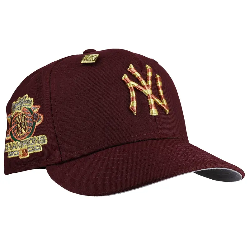 New York Yankees 2000 World Series Burgundy Metallic Champions 59Fifty Cap