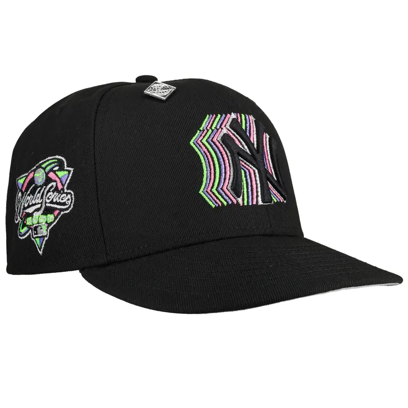 New York Yankees 2000 World Series Trippy Neon Metallic 59Fifty Fitted Hat