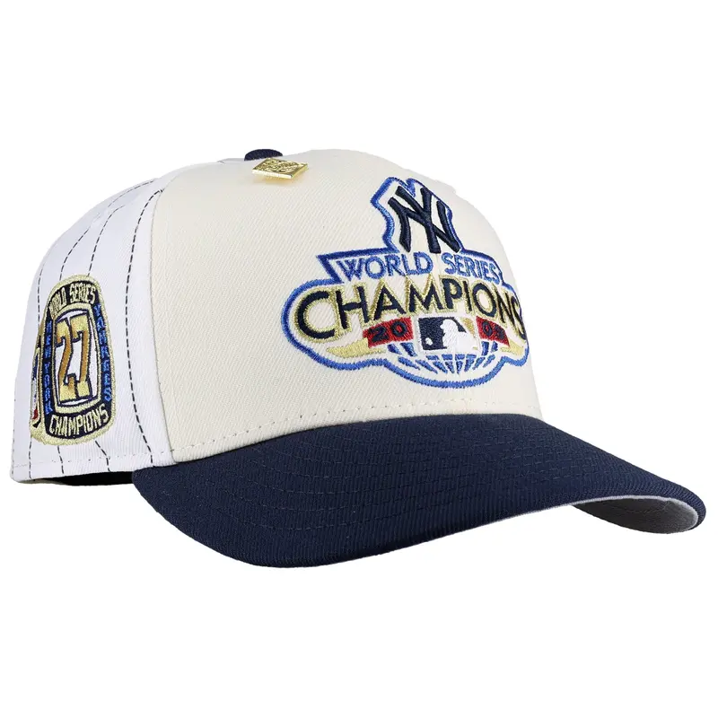New York Yankees 2009 World Series White Pinwheel Metallic 59Fifty Fitted Hat