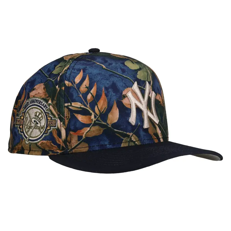 New York Yankees Centennial Edition Leaves Design in Blue 9Fifty A-Frame Snapback