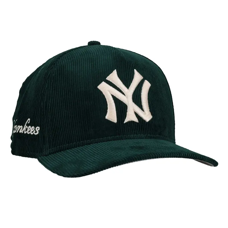 New York Yankees Green Corduroy Snapback – Textured 9Fifty A-Frame Hat