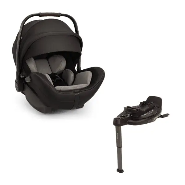 Nuna ARRA Flex Infant Car Seat with BASE Curv – Caviar Finish