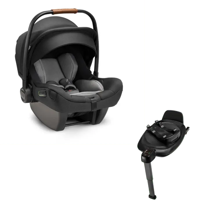 Nuna Pipa Next i-Size Infant Car Seat with Base – Caviar Tan Leatherette