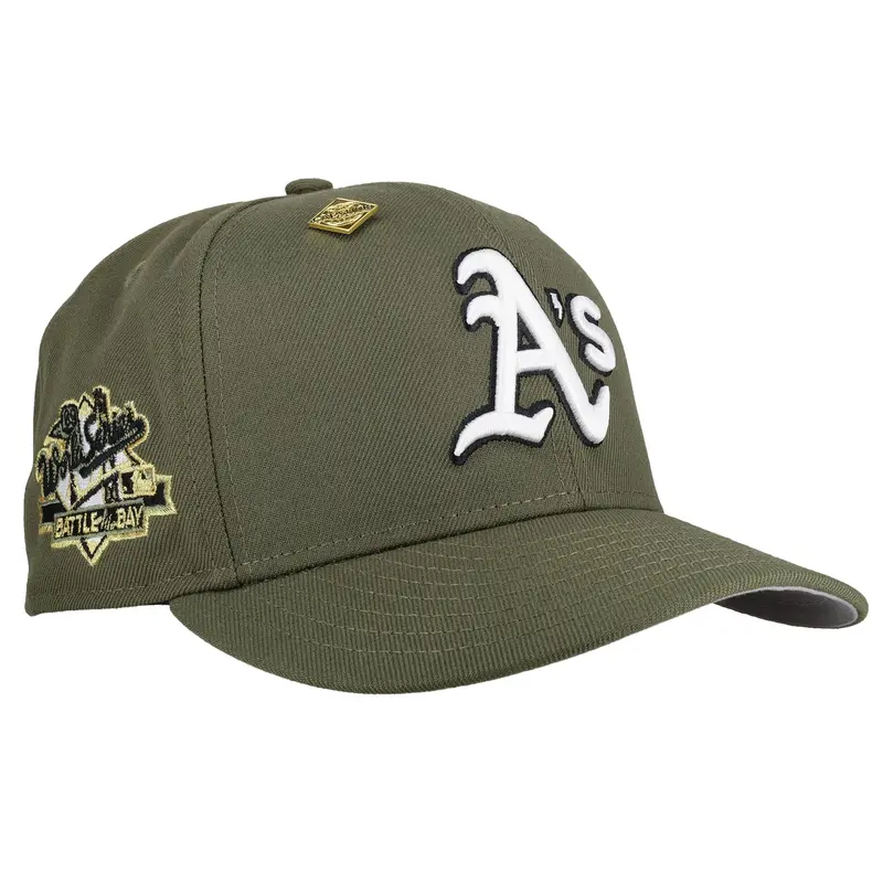 Oakland Athletics 1989 World Series Dark Olive 59Fifty Fitted Baseball Cap