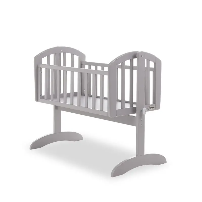 Obaby Sophie Swinging Crib with Included Mattress – Warm Grey