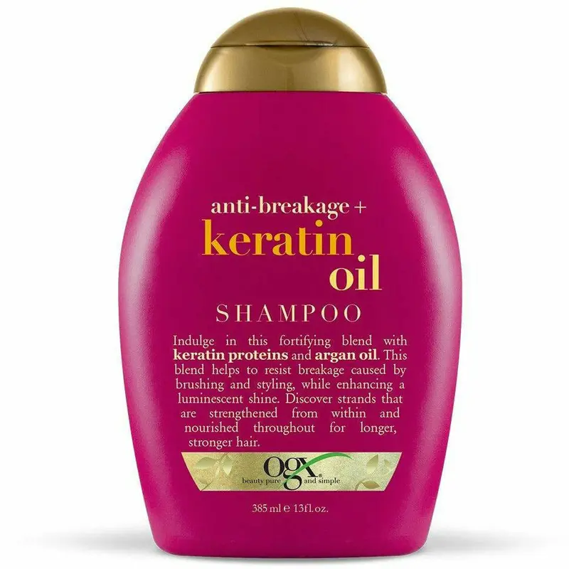 OGX Anti-Breakage Keratin Oil Shampoo – 13 oz Strength-Building Repair Formula