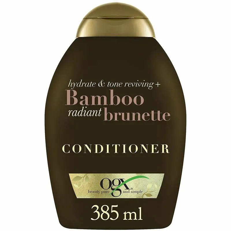 OGX Bamboo Radiant Brunette Conditioner for Rich, Shiny Brown Hair (13 oz)