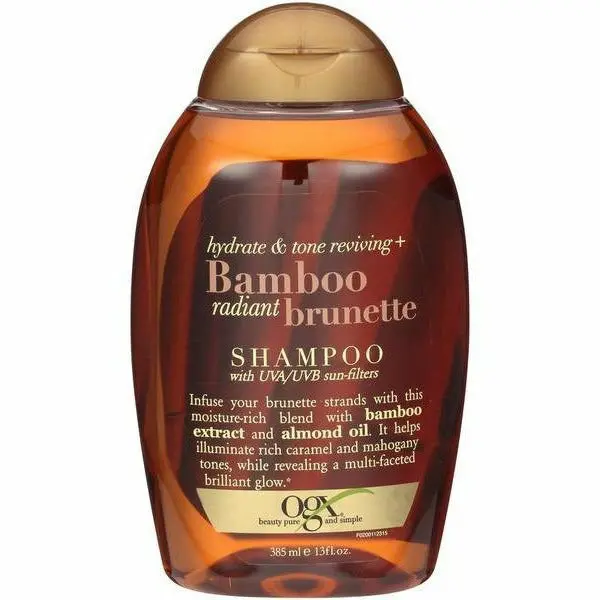 OGX Bamboo Radiant Brunette Shampoo for Vibrant Brunette Color (13 oz)