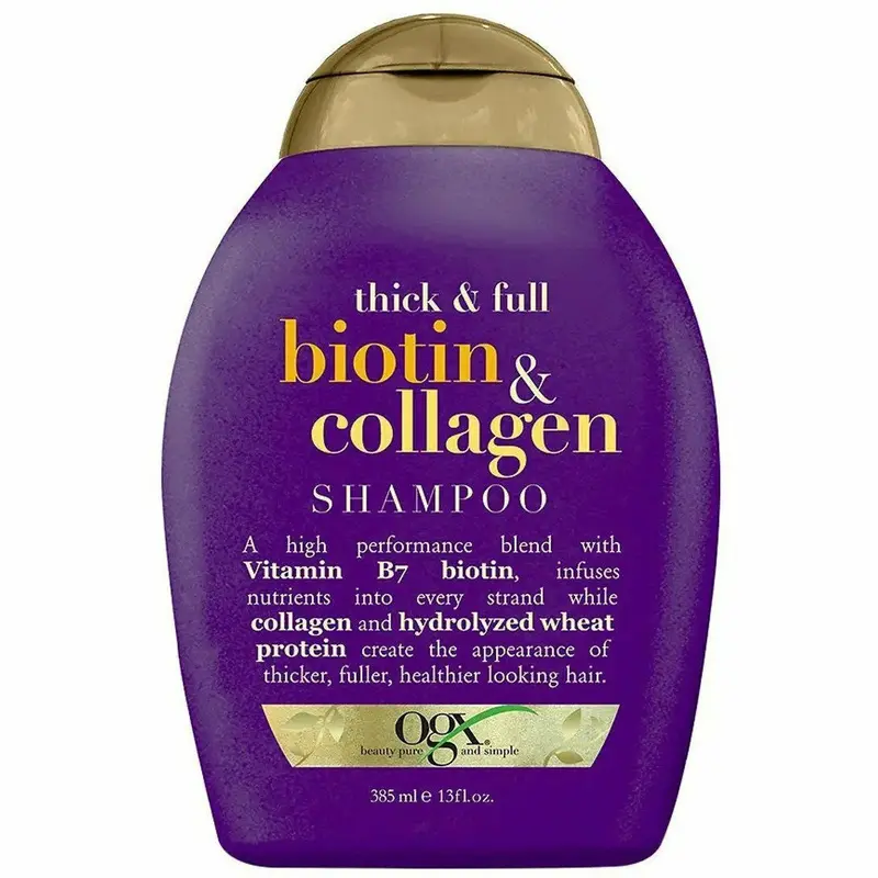 OGX Thick & Full Biotin & Collagen Shampoo – Volumizing Hair Cleanser, 13 oz