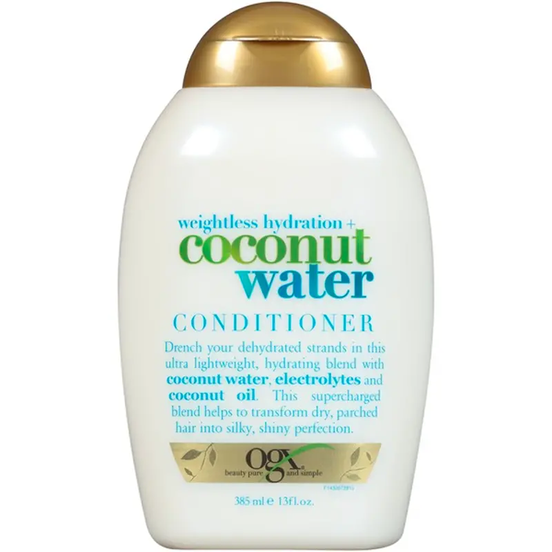 OGX Weightless Hydration Coconut Water Conditioner – Lightweight Moisture Boost, 13 oz