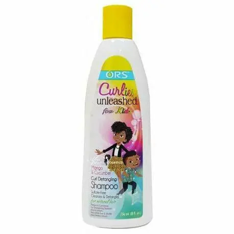 ORS Curlies Unleashed Detangling Shampoo – Sulfate-Free Cleanser for Curly & Coily Hair