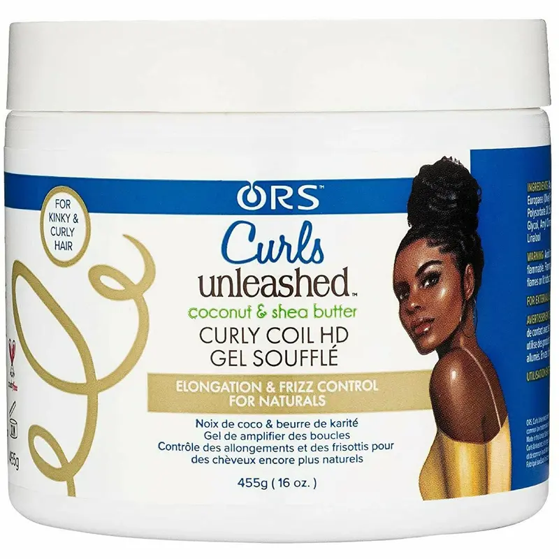 ORS Curls Unleashed HD Gel Soufflé – 16 oz Hair Styling Cream for Defined Curls