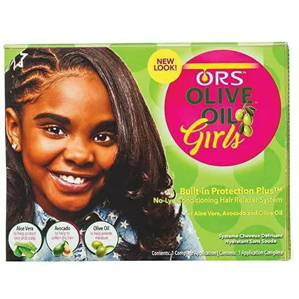 ORS Olive Oil Girls No-Lye Conditioning Relaxer – Gentle Formula for Young Hair