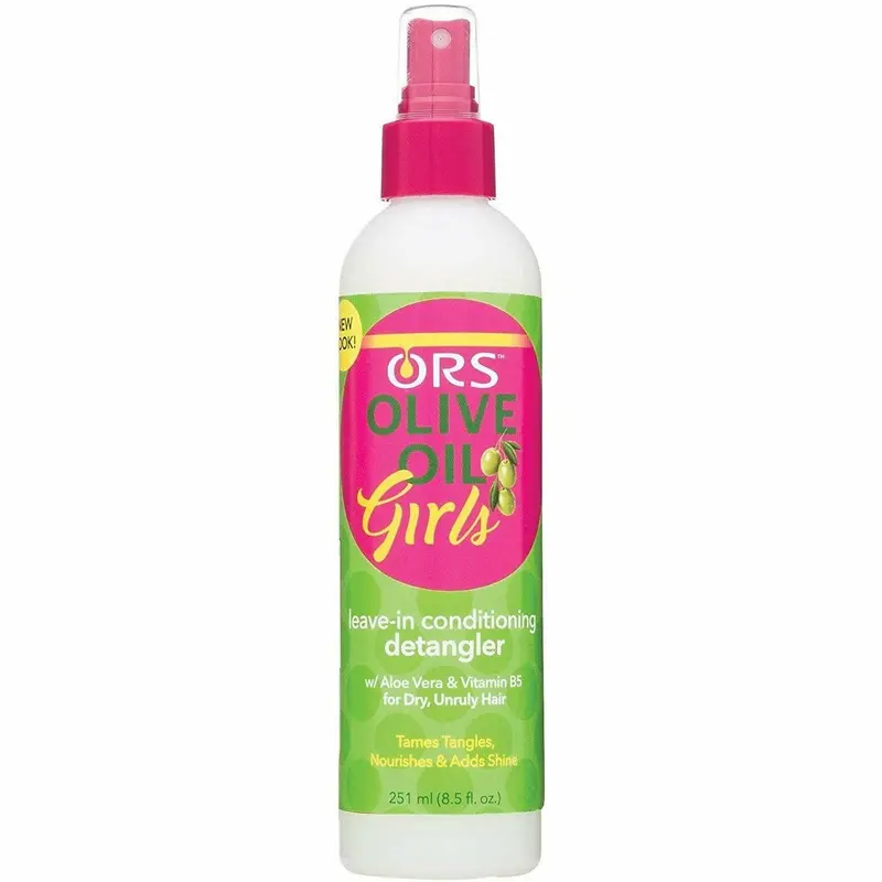ORS Olive Oil Leave-In Detangler for Girls – Moisturizing Spray, 8.5oz