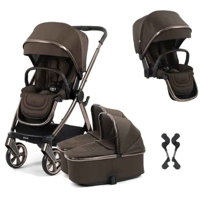 Oyster 4 Twin Stroller – Chocolate Velvet Colourway