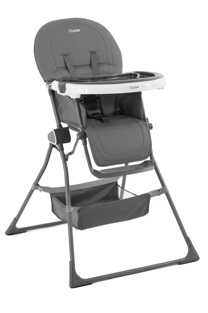 Oyster Home Ergonomic Highchair in Slate Grey Fabric