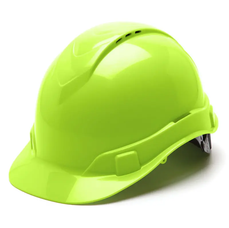 Pyramex HP44131V Hi-Visibility Lime Ridgeline Cap-Style Hard Hat with 4-Point Ratchet