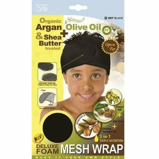 QFITT Kids Deluxe Foam Mesh Hair Wrap – Breathable Styling Accessory #857