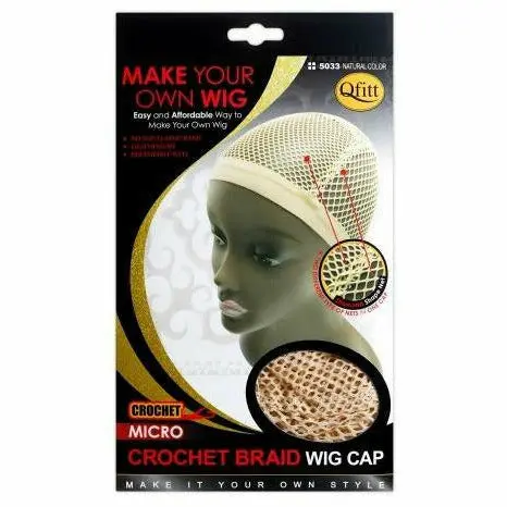 Qfitt Micro Crochet Braid Wig Cap – Seamless Lace Base Cap