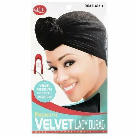 QFITT Velvet Lady Satin Durag – Premium Soft Fabric for Hair Protection