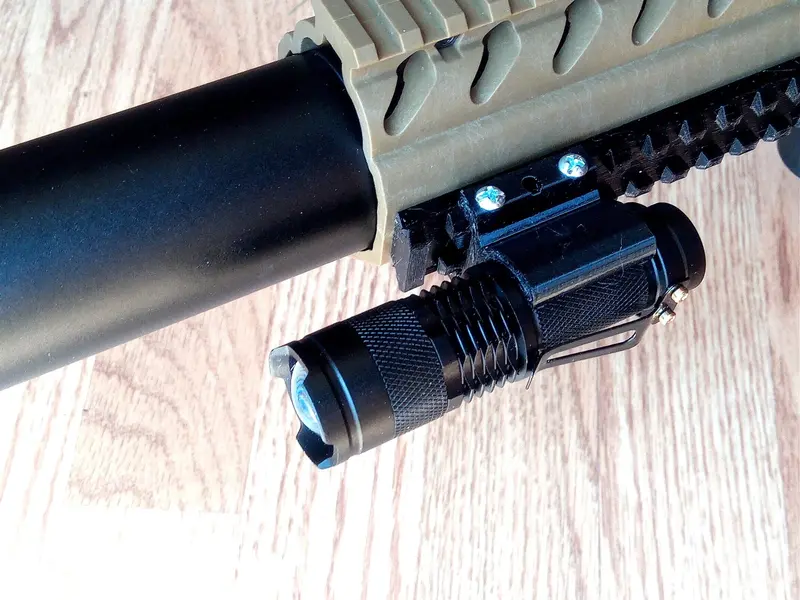 Quick-Release Picatinny Flashlight Mount – Weaver/NATO Rail Adapter – AirPower3D