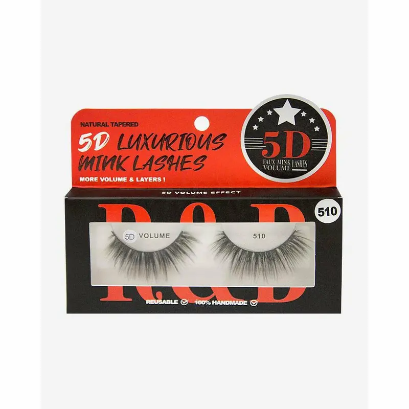 R&B Collection 5D Faux Mink False Eyelashes – Luxe Volume & Natural Finish