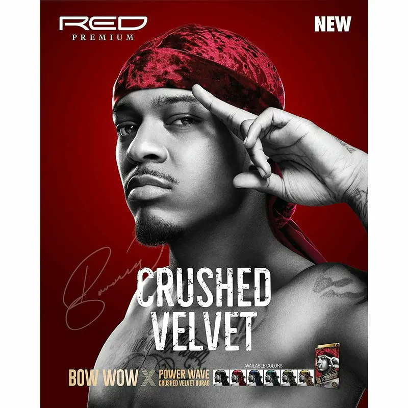 Red by Kiss Power Wave Crushed Velvet Durag – Breathable Fit