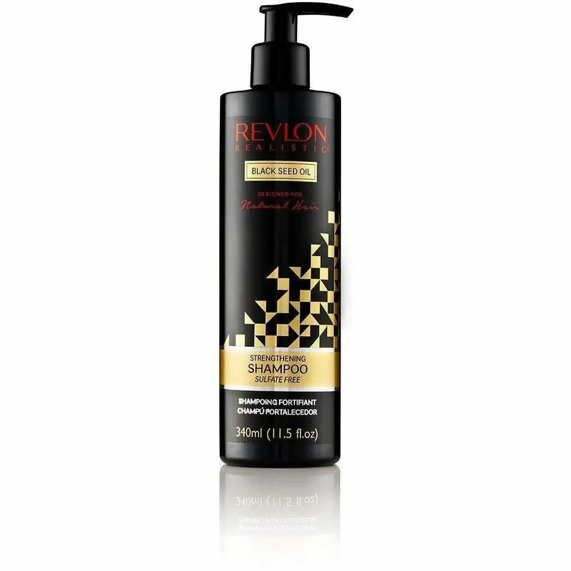 Revlon Realistic Black Seed Oil Strengthening Shampoo – 11.5 oz Clarifying Cleanser with Natural Proteins