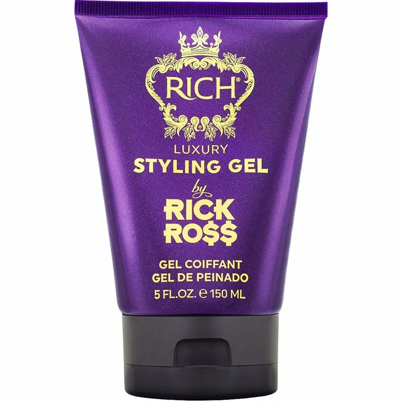 RICH by Rick Ross Luxury Styling Gel – High-Hold, Low-Flake Finish, 5 oz