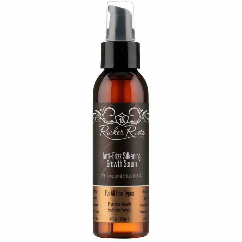 Rucker Roots Anti-Frizz Silkening Serum – 4 oz Lightweight Growth-Boosting Shine Oil