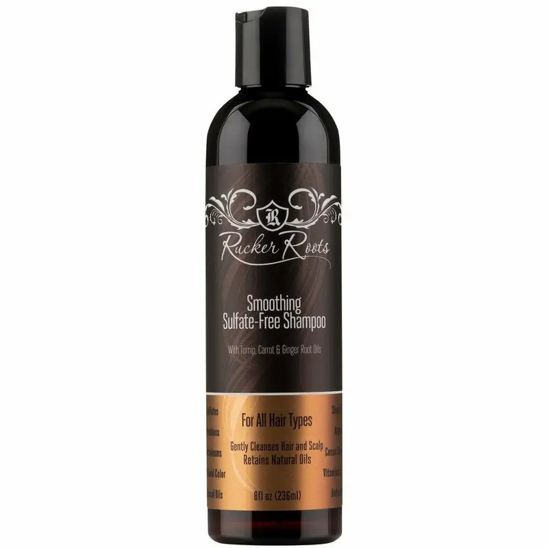 Rucker Roots Sulfate-Free Smoothing Shampoo – 8 oz Gentle Cleanser for Curly & Coily Hair