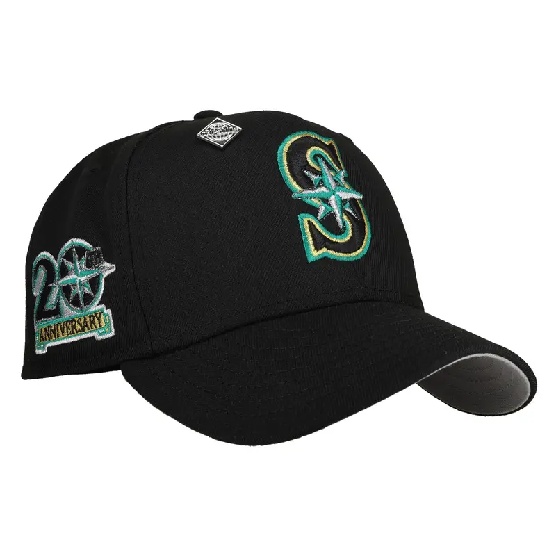 Seattle Mariners 20th Anniversary Black, Green & Gold Metallic 59Fifty Cap