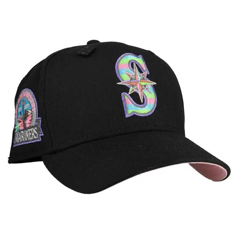 Seattle Mariners 30th Anniversary Black Tri-Color Metallic Logo 59Fifty Cap