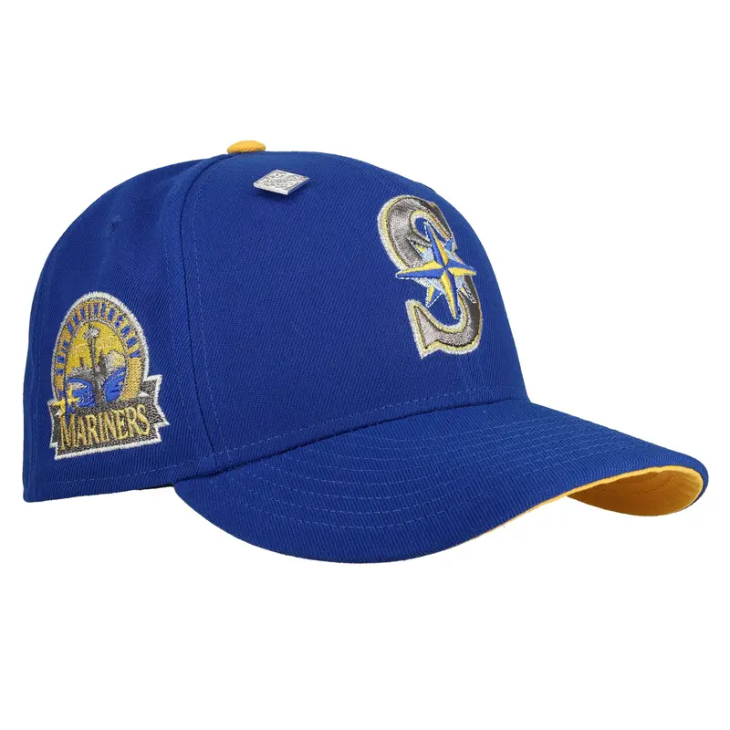 Seattle Mariners 30th Anniversary Blue & Yellow Metallic 59Fifty Fitted Cap
