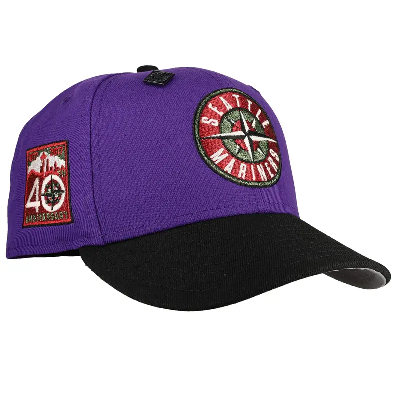 Seattle Mariners 40th Anniversary Purple Shock Metallic 59Fifty Fitted Cap