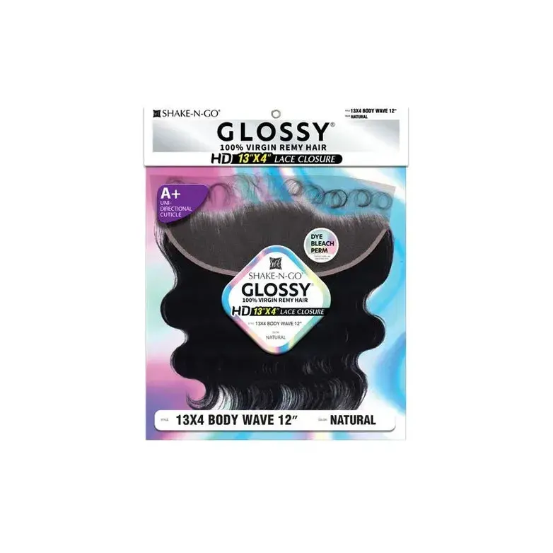 Shake N’ Go Glossy 13×4 Body Wave Lace Closure – 12 Inches