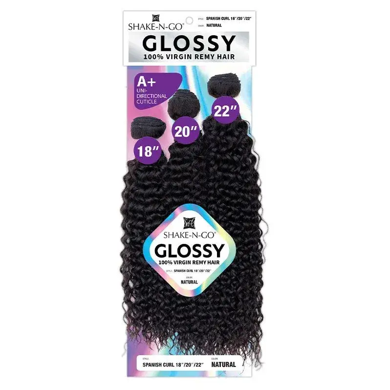 Shake N’ Go Glossy Spanish Curl Synthetic Hair
