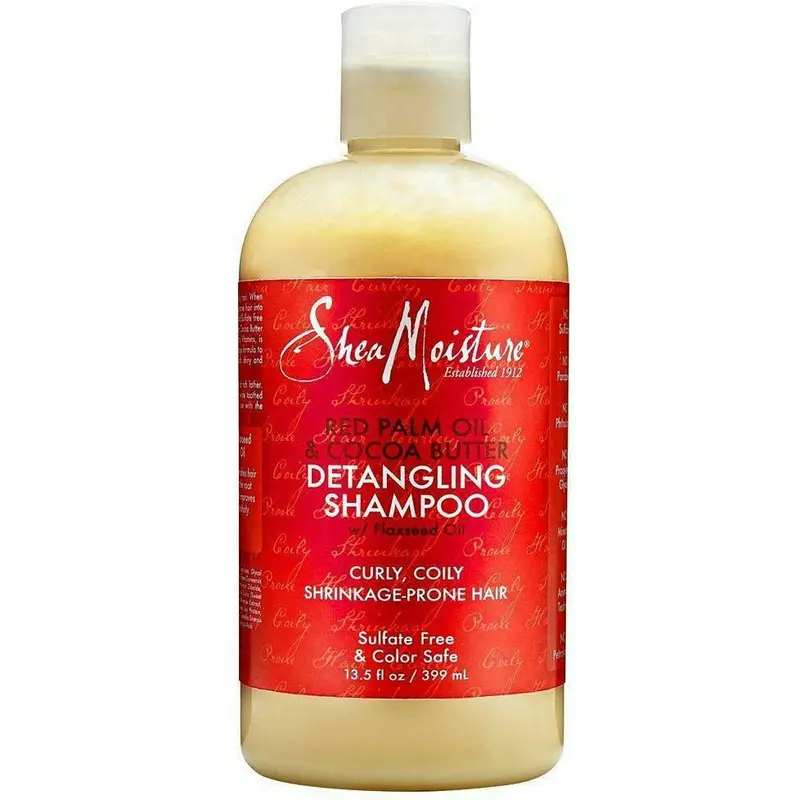 Shea Moisture Red Palm Oil & Cocoa Butter Detangling Shampoo – Gentle Cleansing Formula, 13.5 oz