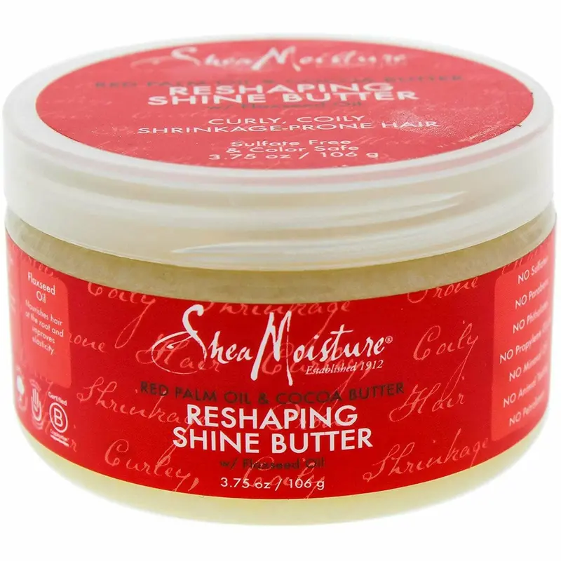 Shea Moisture Red Palm Oil & Cocoa Butter Shine Butter – Nourishing Hair Sealant, 3.75 oz