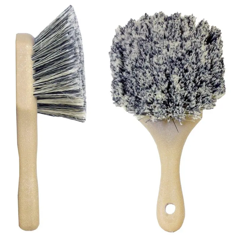 SM ARNOLD Short-Handle Flexible Wheel Well Brush – Ergonomic Tire & Fender Cleaning Tool