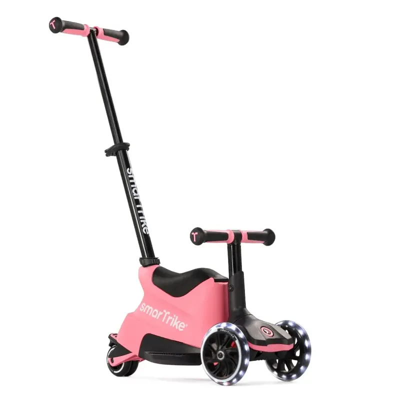 smarTrike Xtend Scooter for Kids – Adjustable Ride-On from 12 Months to 12 Years (Salmon)