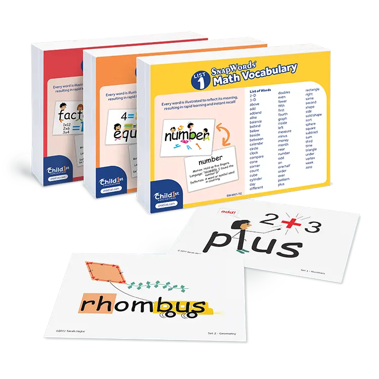 SnapWords Comprehensive Math Vocabulary Kit for K–6 Classrooms
